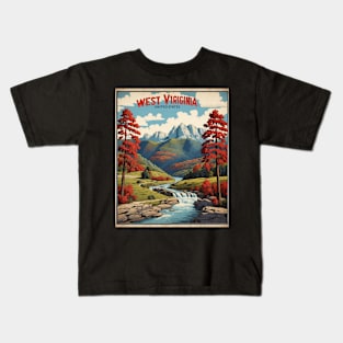 West Virginia United States of America Tourism Vintage Kids T-Shirt